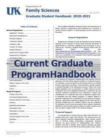 Current Graduate Program Handbook