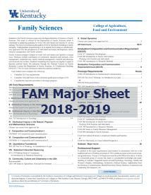 FAM Major Sheet 2018-19