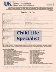 Child Life Career Track Plan